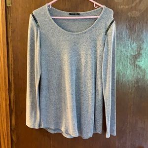 Paper moon sweater with zipper detail. Stitch Fix
